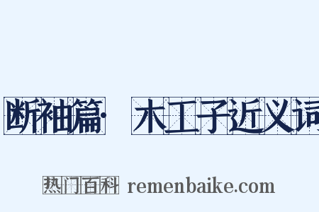 断袖篇·木工子近义词是什么意思的图片
